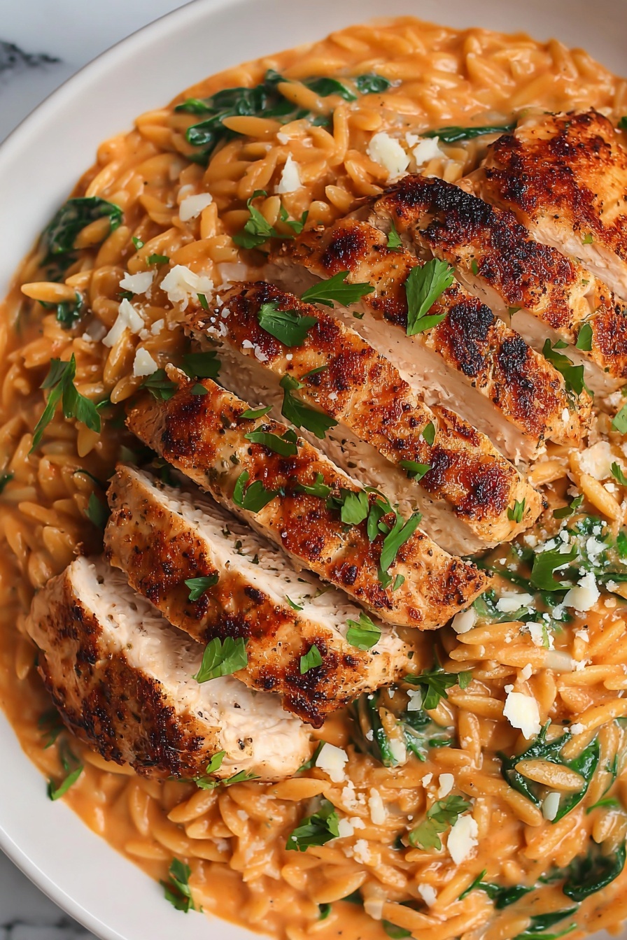 Creamy Chicken and Orzo - Serving Suggestion