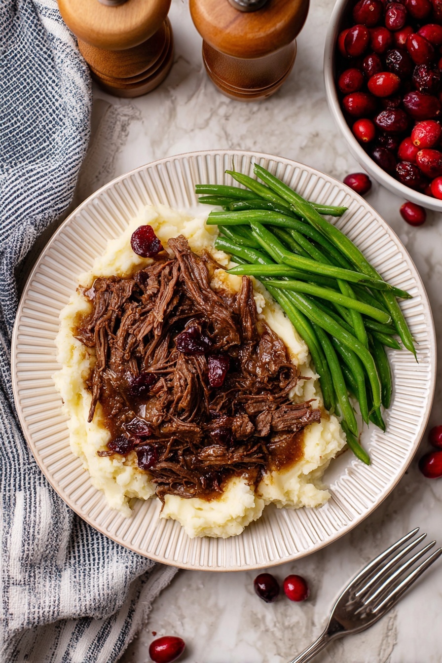 cranberry pot roast - Serving Suggestion