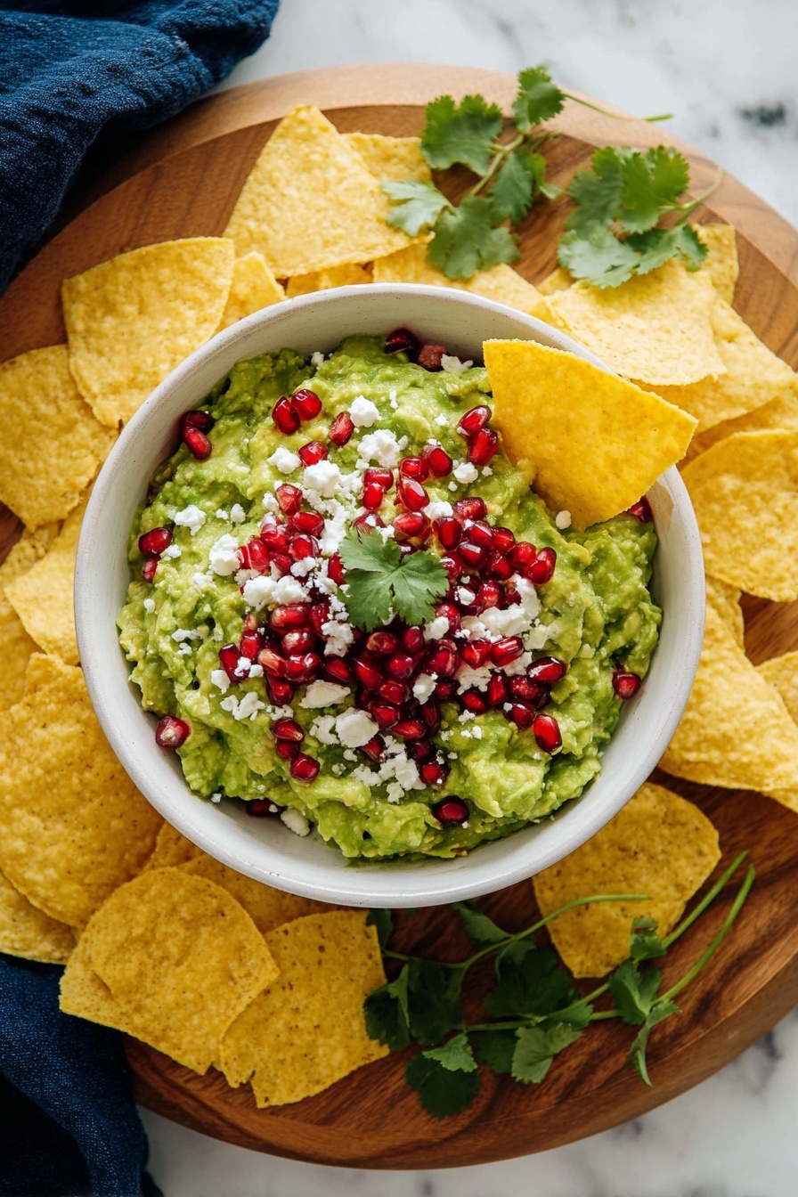 Pomegranate Guacamole - Serving Suggestion