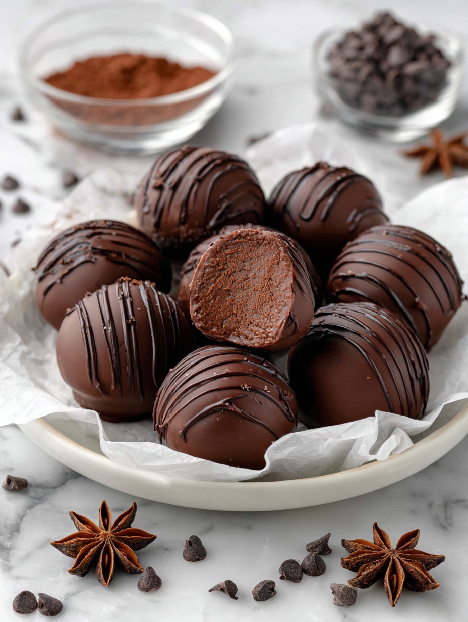 Gingerbread Truffles - Serving Suggestion