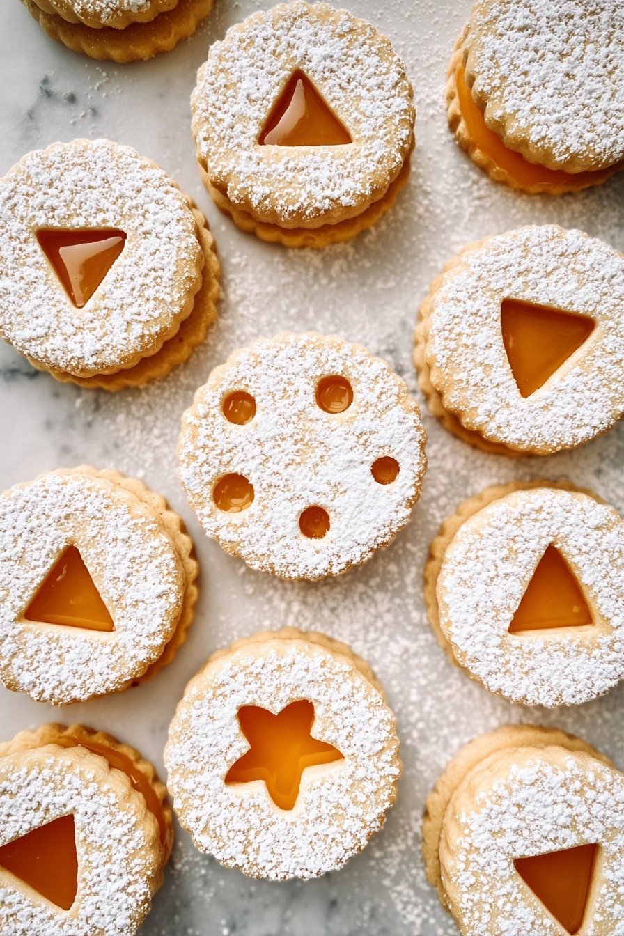 Almond Linzer Cookies - Serving Suggestion