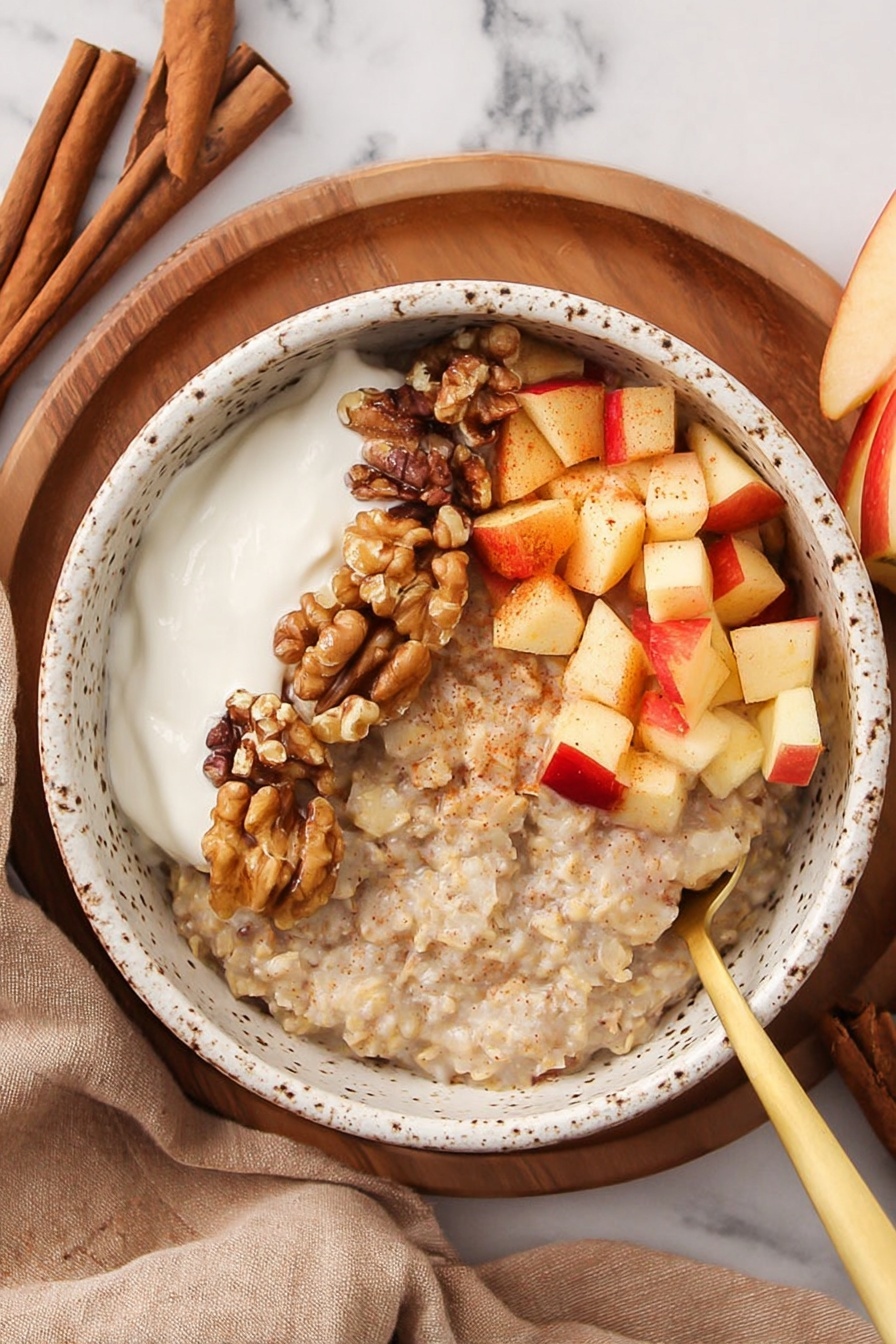 apple cinnamon oatmeal - Serving Suggestion