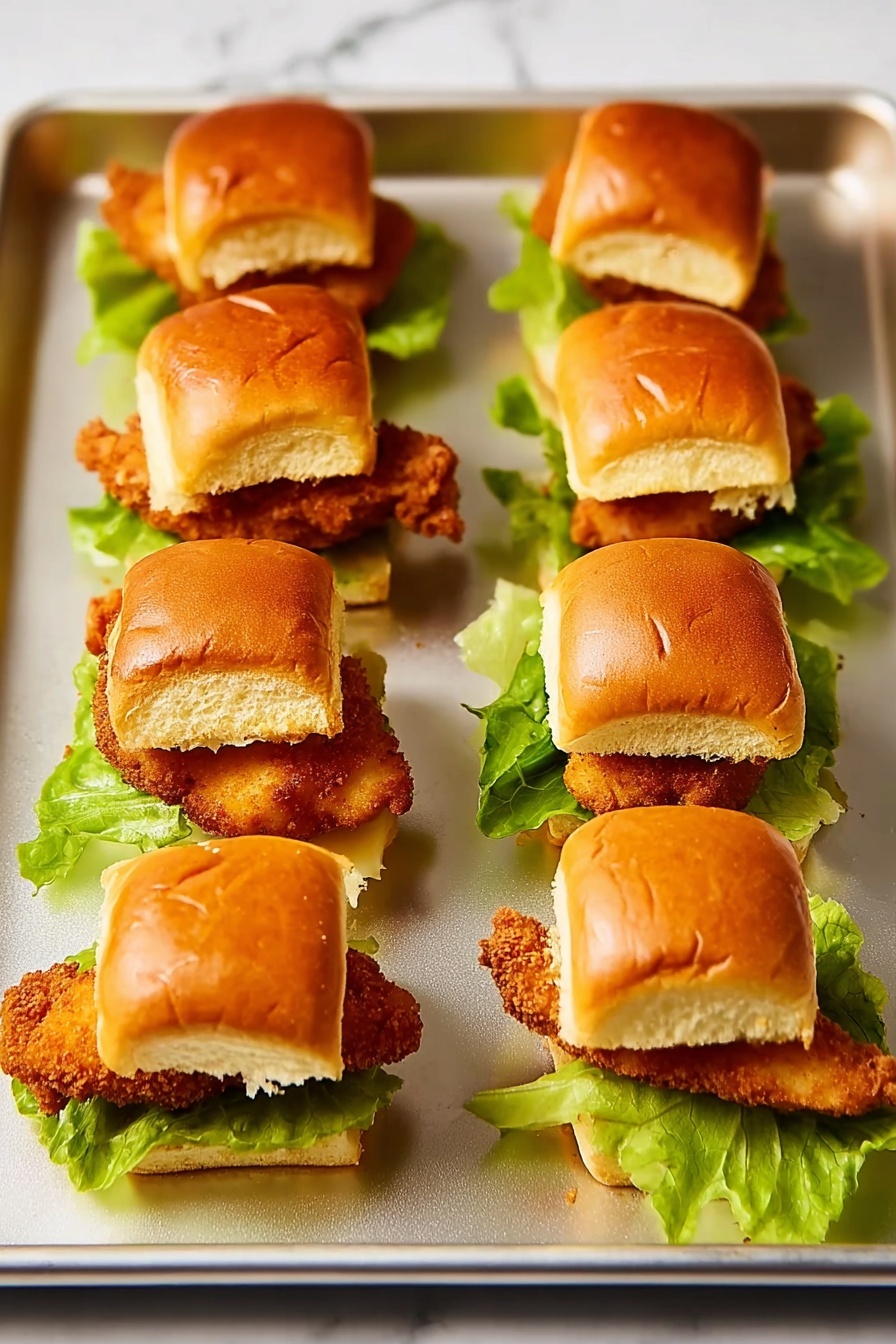 Three small sliders are on a white plate with a greenish tint. Each slider has three layers: at the bottom, a soft, slightly toasted golden bun; in the middle, a crispy, brown fried patty; on top of the patty, a fresh green lettuce leaf, followed by orange sauce dripping gently from the patty; and finally, a soft golden bun on top. One slider shows a bite taken, revealing the layers clearly. The plate is set on a white marbled surface with a blurred glass and another plate with lettuce in the background. Photo taken with an iphone --ar 2:3 --v 7